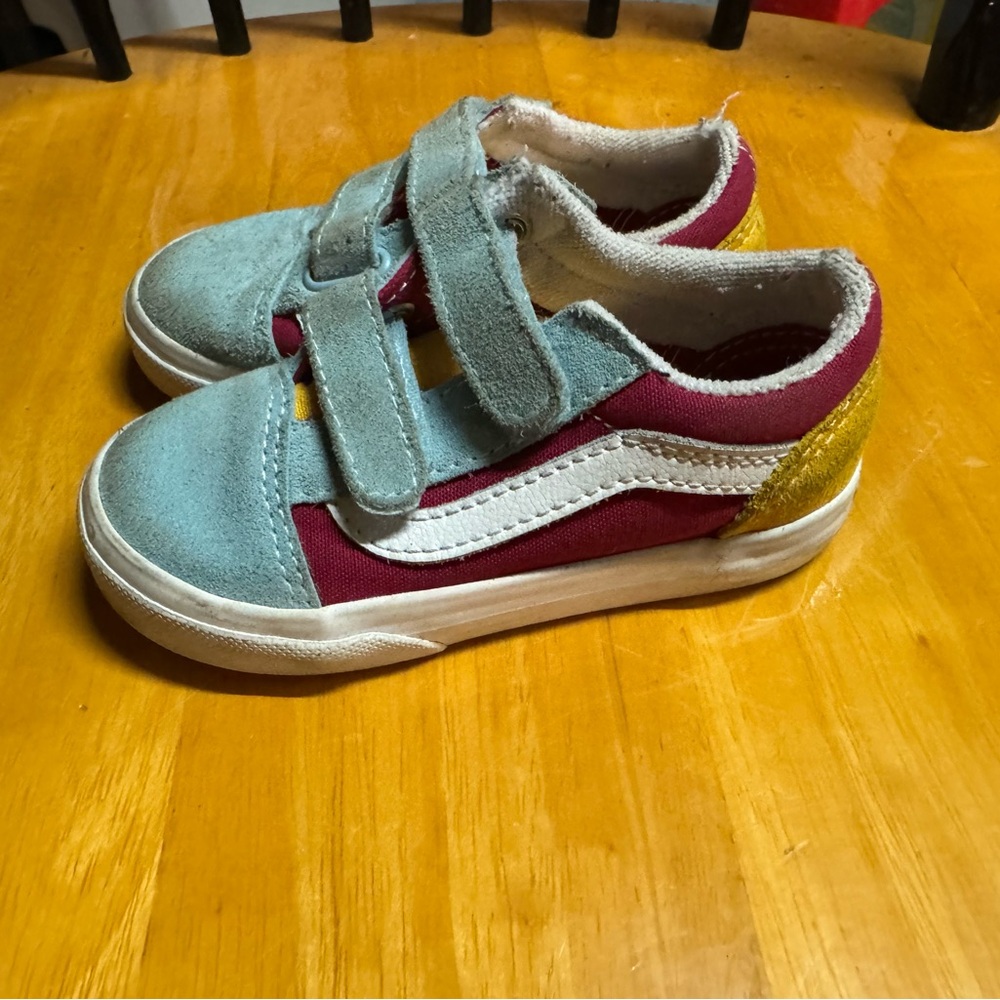 Toddler oldskool v  colorblock vans (size 7)